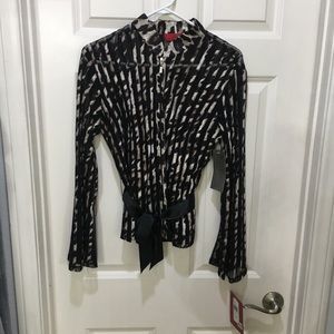 Js collections animal print special occasion top